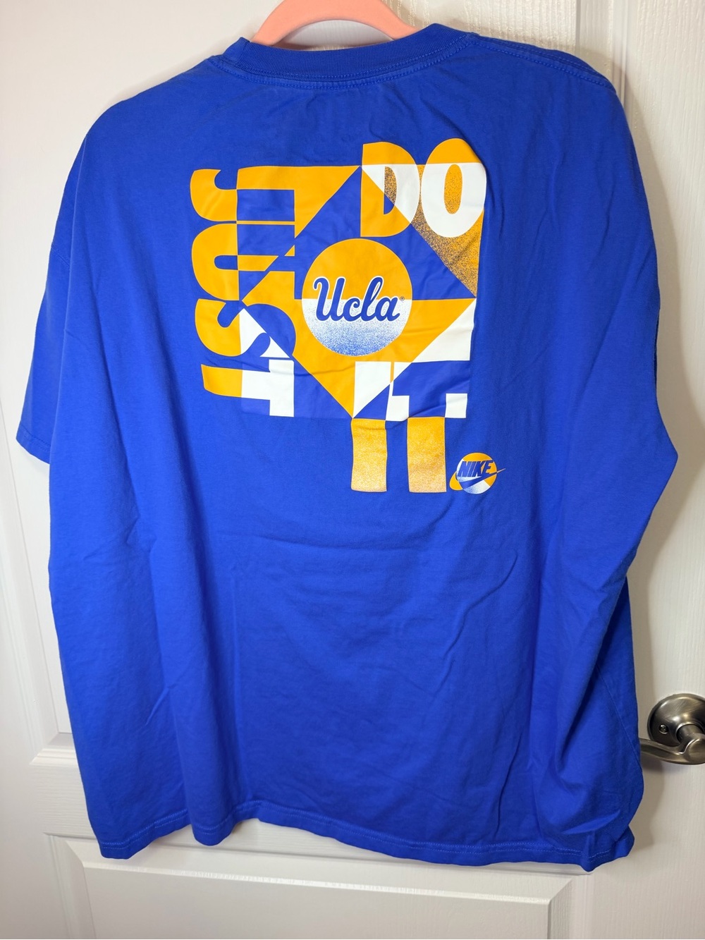 Nike Royal Blue Long Sleeve Tee with Yellow and White UCLA Graphic